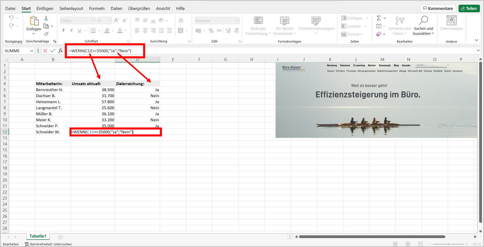 Wenn Dann Funktion In Excel Anleitung Und Mehrere Bedingungen