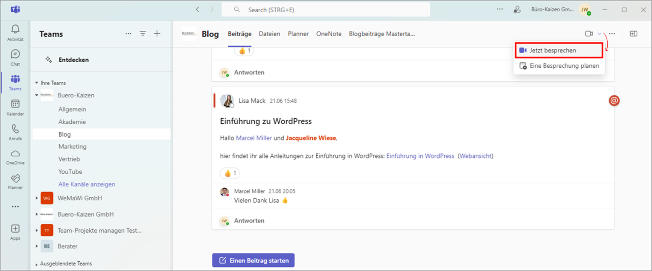 Microsoft Teams Besprechung Tipps Anleitungen