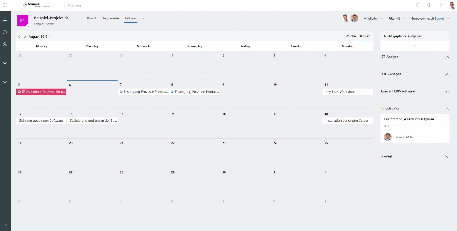 Microsoft Planner: Mit Board, Zeitplan und Diagrammen Aufgaben verwalten