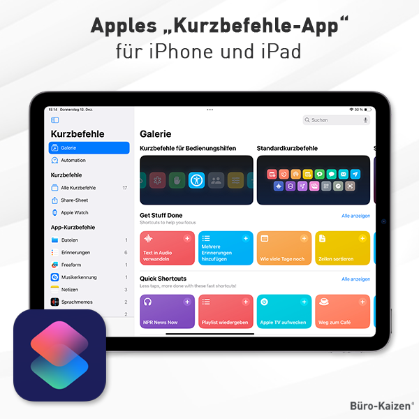 Apples Kurzbefehle App