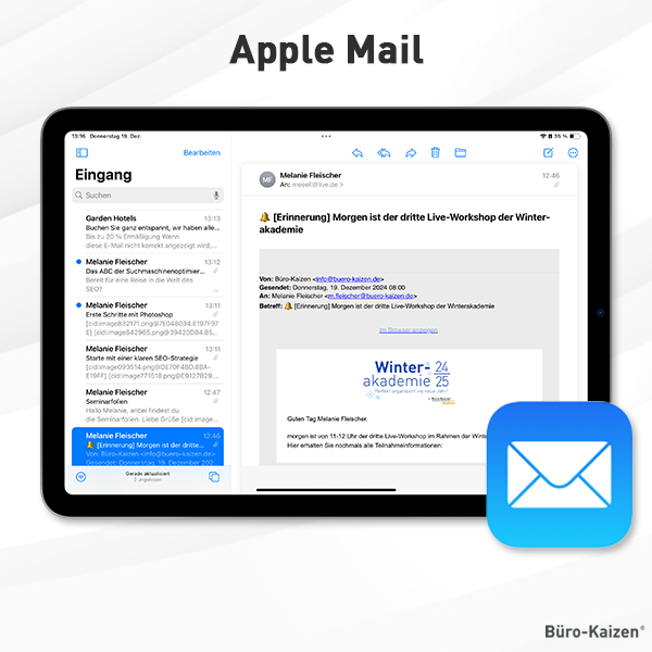 Apple Mail auf dem iPad und iPhone