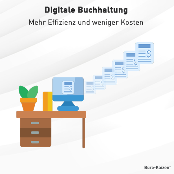 Mit einer digitalen Buchhaltung zu mehr Effizienz und weniger Kosten.