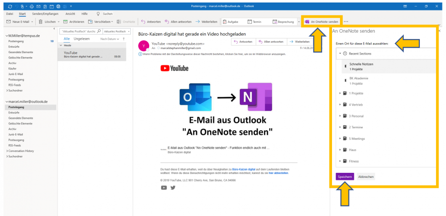 E-Mails In Outlook An OneNote Senden: Anleitung Mit Video