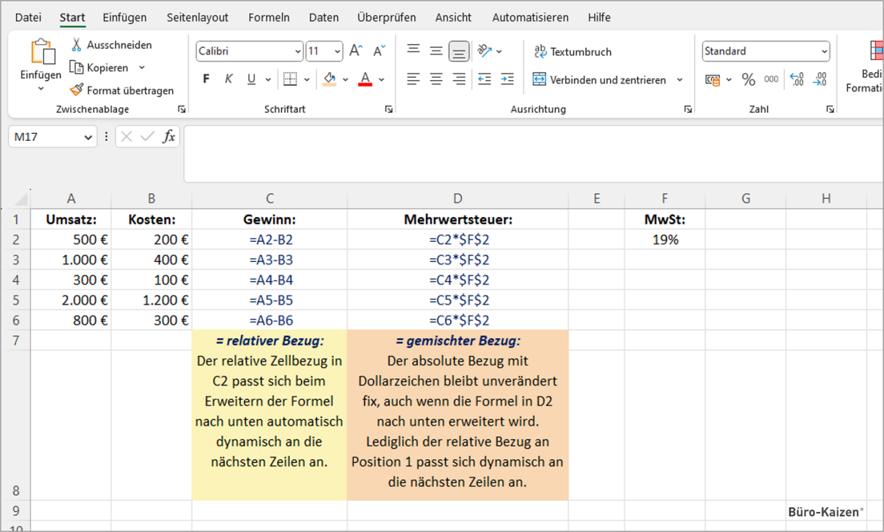 Excel Anleitung Relativer Absoluter Bezug Beispiele Mit Video