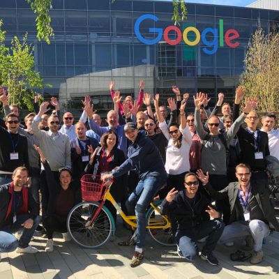 Gruppenfoto im Silicon Valley auf Google Campus