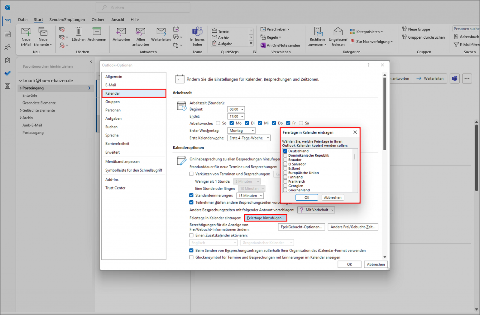 Feiertage In Outlook Kalender Importieren Vor Allem Bemerkenswert 