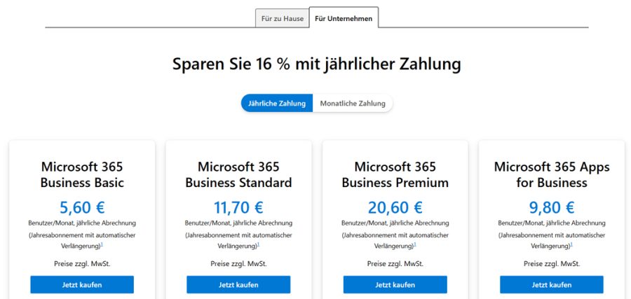 Microsoft 365 fuer Mac Abomodelle