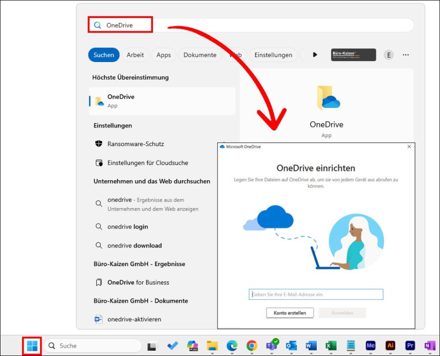 OneDrive aktivieren