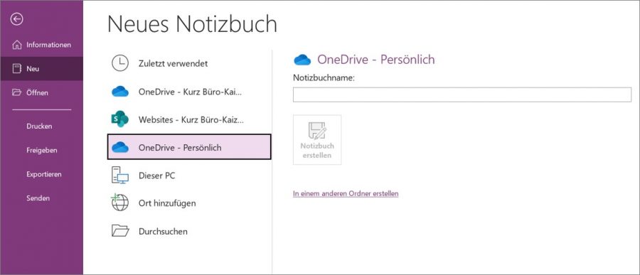 Notizbuchstruktur In OneNote Durch Abschnitte Und Seiten