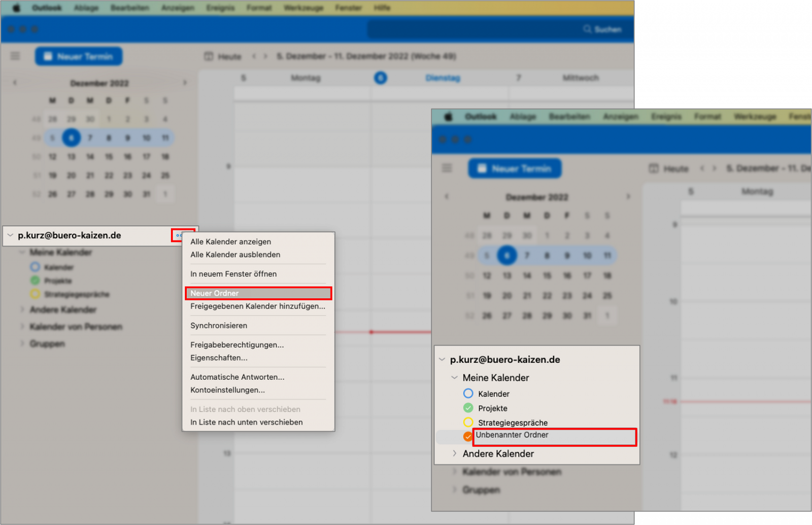 Outlook Kalender hinzufügen/erstellen (+ Mac)