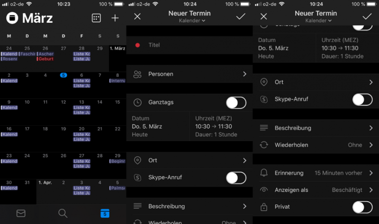 Outlook-Kalender iPhone synchronisieren iOS  Büro-Kaizen