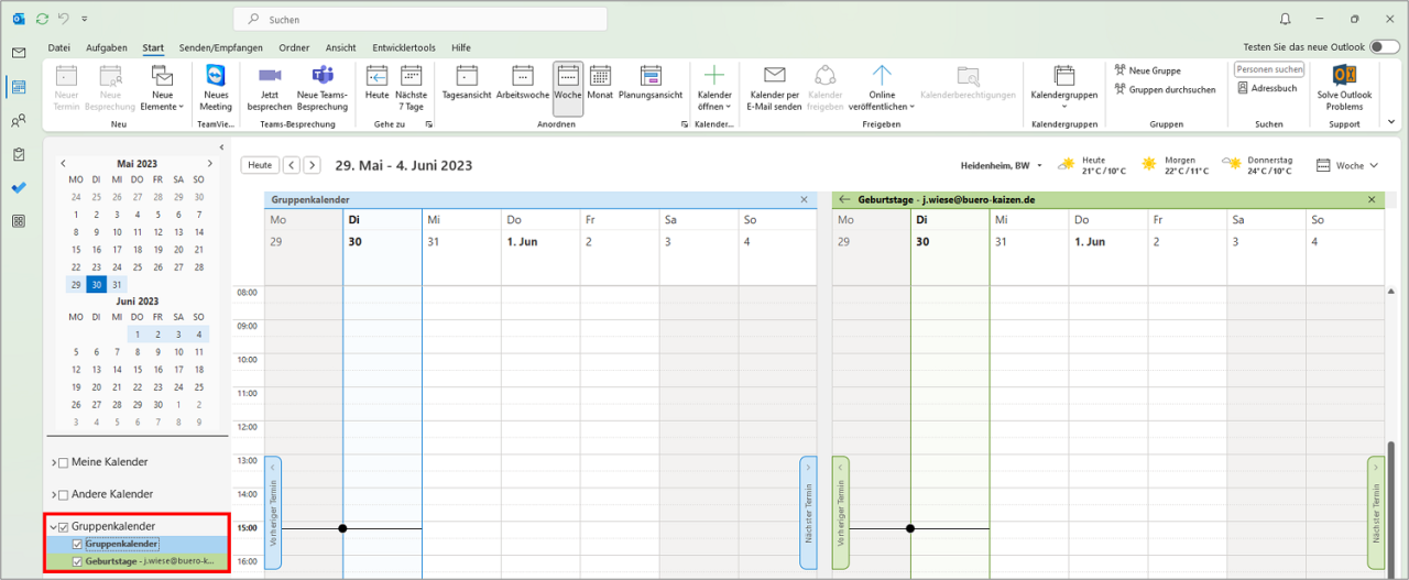 Outlook Kalender synchronisieren  Anleitung