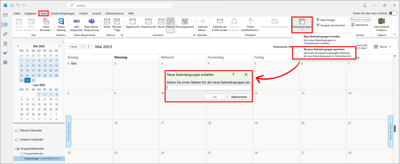 Outlook Kalender synchronisieren Anleitung