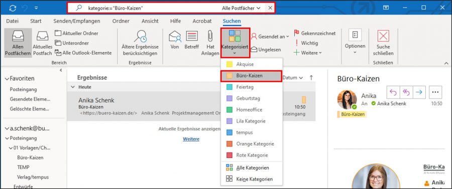 Outlook Kategorien Umbenennen Zuweisen Und Nutzen Buro Kaizen