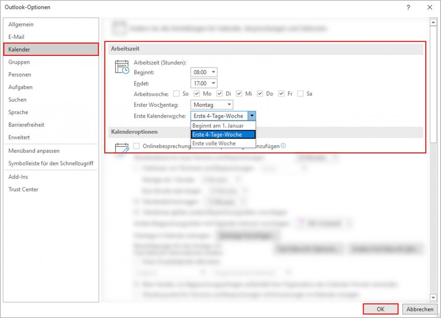 Kalender Kw Anzeigen Outlook 