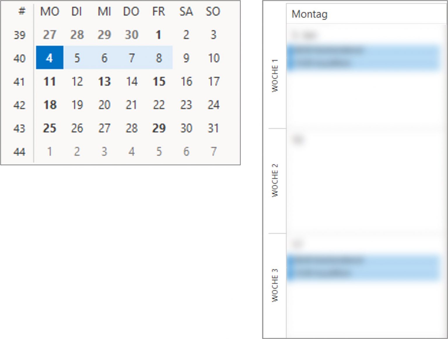 Im Outlook-Kalender die KW (Kalenderwoche) anzeigen lassen