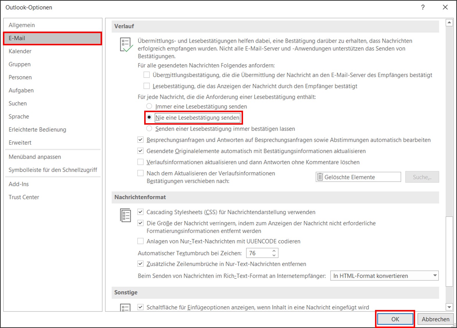 Outlook-Lesebestätigung Einfach Einrichten: So Geht´s