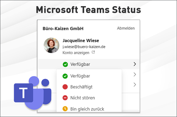 Den Status in Microsoft Teams ändern.