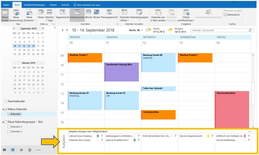 Die Outlook Aufgabenliste: Alle Pflichten und Kalendertermine auf einen Blick  Büro-Kaizen